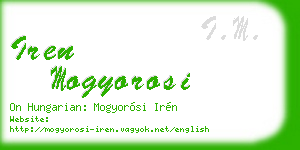 iren mogyorosi business card